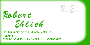 robert ehlich business card